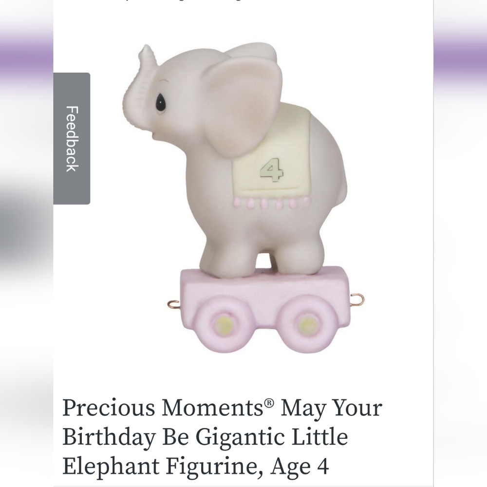 NIB Precious Moments- May Your Birthday Be Gigantic Age 4 Figurine